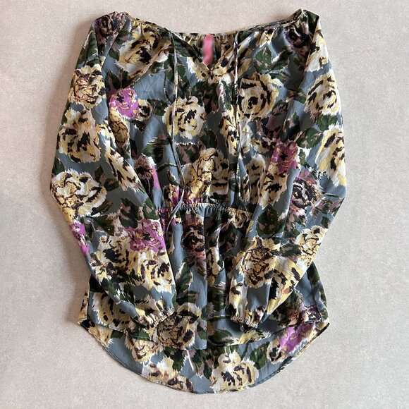 RARE Floral Rose Print Blouse ASO Alex Russo - Picture 4 of 8